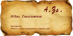 Albu Zsuzsanna névjegykártya